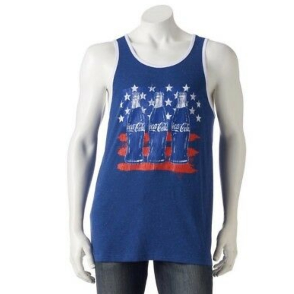 NWOT mens American Coca-Cola Tank Top. Small
